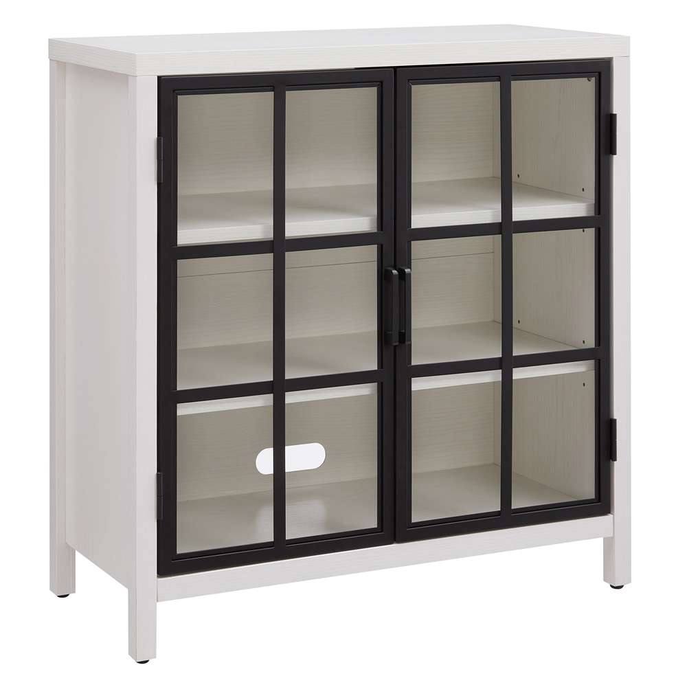 Hudson & Canal - Bennett 32in Wide Rectangular Accent Cabinet in White - AC2058 veiw 1