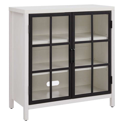 Hudson & Canal - Bennett 32in Wide Rectangular Accent Cabinet in White - AC2058 veiw 1