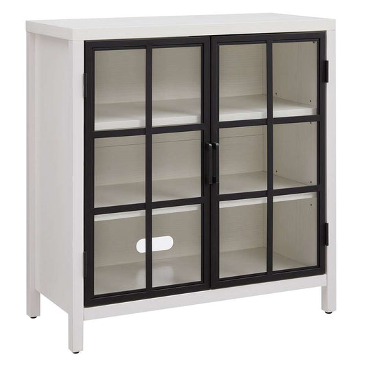 Hudson & Canal - Bennett 32in Wide Rectangular Accent Cabinet in White - AC2058 veiw 1