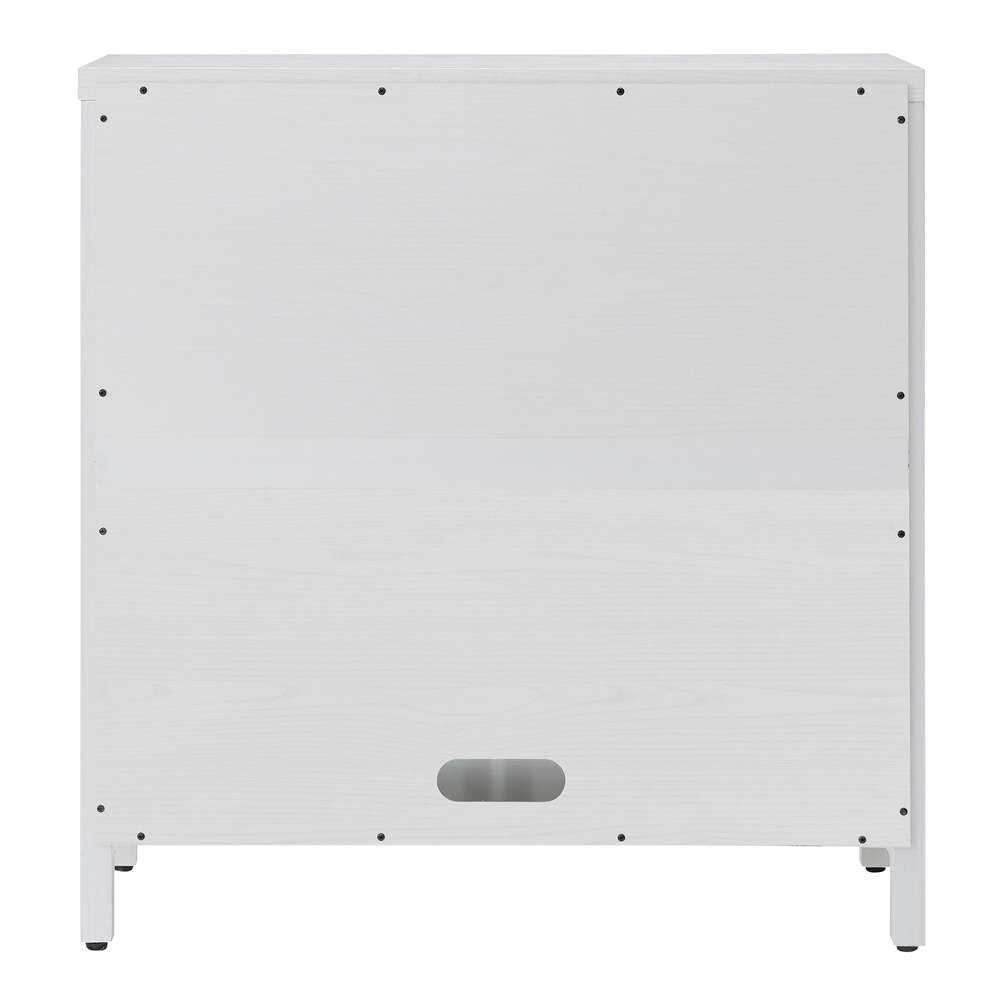 Hudson & Canal - Bennett 32in Wide Rectangular Accent Cabinet in White - AC2058 veiw 4