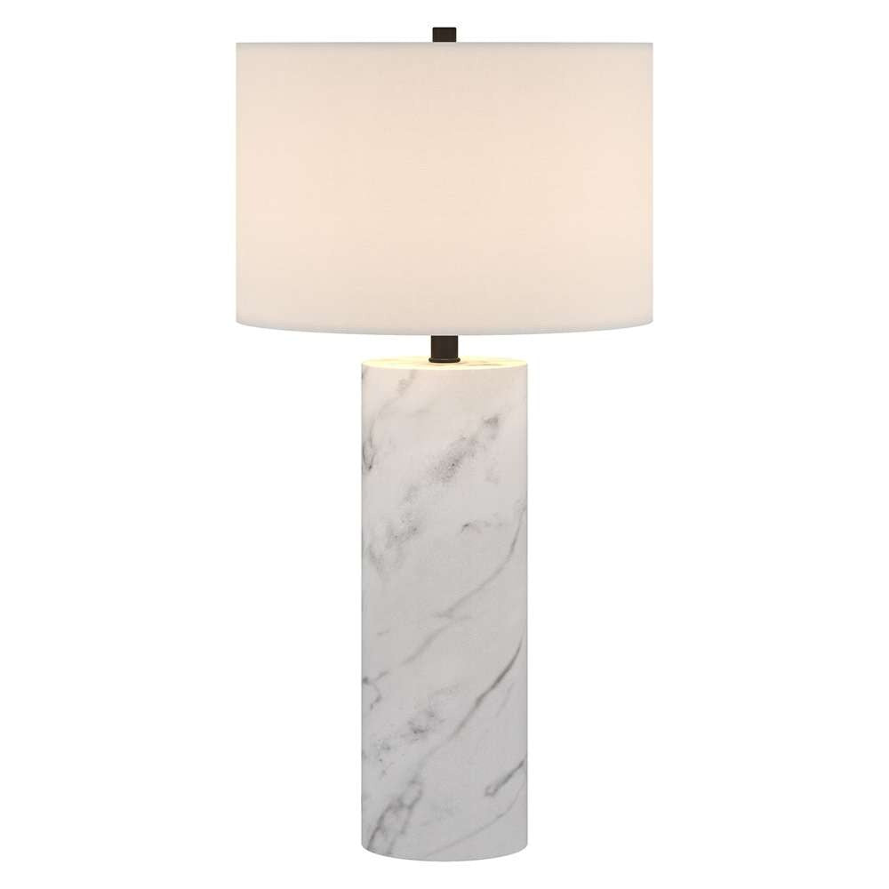 Hudson & Canal - Elise 30inin Tall Table Lamp with Fabric Shade in Marble/Black/White - TL2019 veiw 2