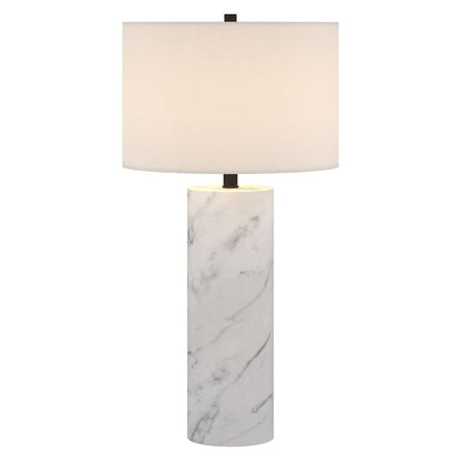 Hudson & Canal - Elise 30inin Tall Table Lamp with Fabric Shade in Marble/Black/White - TL2019 veiw 2