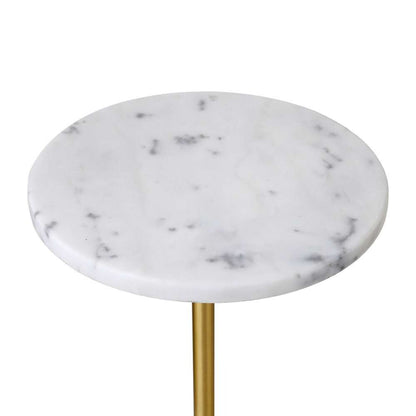 Hudson & Canal - Jacinta Floor Lamp with Marble Tray Table and Fabric Shade in Brass/White - FL2129 veiw 6