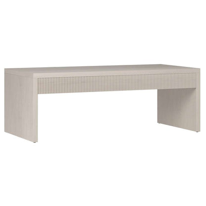 Hudson & Canal - Lawrence 48in Wide Rectangular Coffee Table in Alder White - CT2057 veiw 1