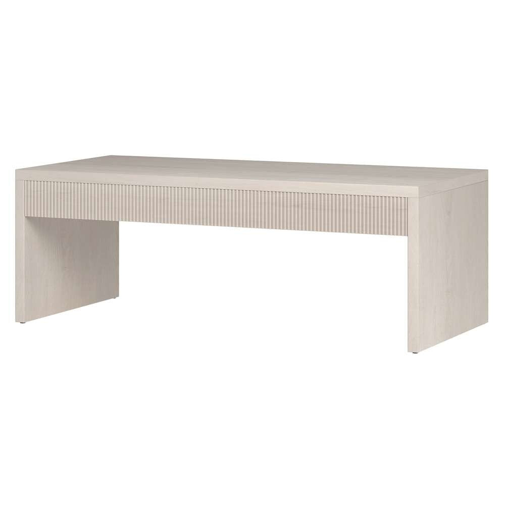 Hudson & Canal - Lawrence 48in Wide Rectangular Coffee Table in Alder White - CT2057 veiw 3
