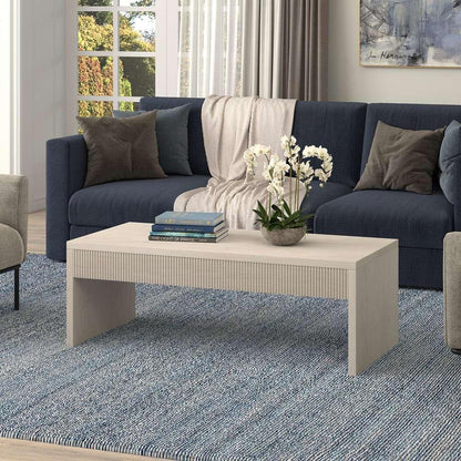 Hudson & Canal - Lawrence 48in Wide Rectangular Coffee Table in Alder White - CT2057 veiw 5