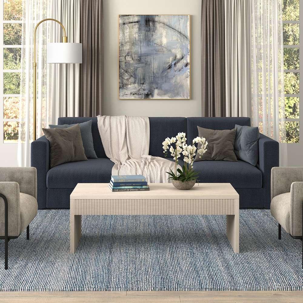 Hudson & Canal - Lawrence 48in Wide Rectangular Coffee Table in Alder White - CT2057 veiw 6