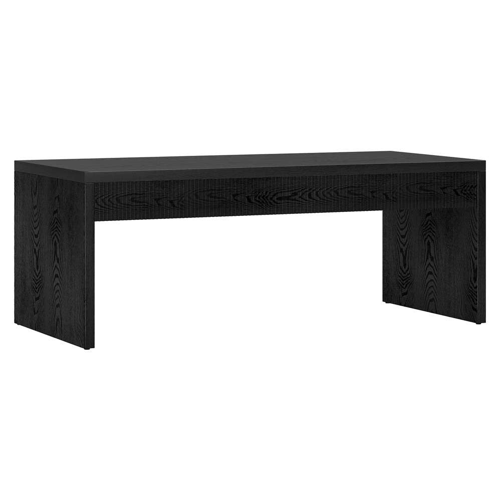 Hudson & Canal - Lawrence 48in Wide Rectangular Coffee Table in Black Grain - CT2056 veiw 1