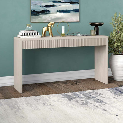 Hudson & Canal - Lawrence 55in Wide Rectangular Console Table in Alder White - AT2055 veiw 4
