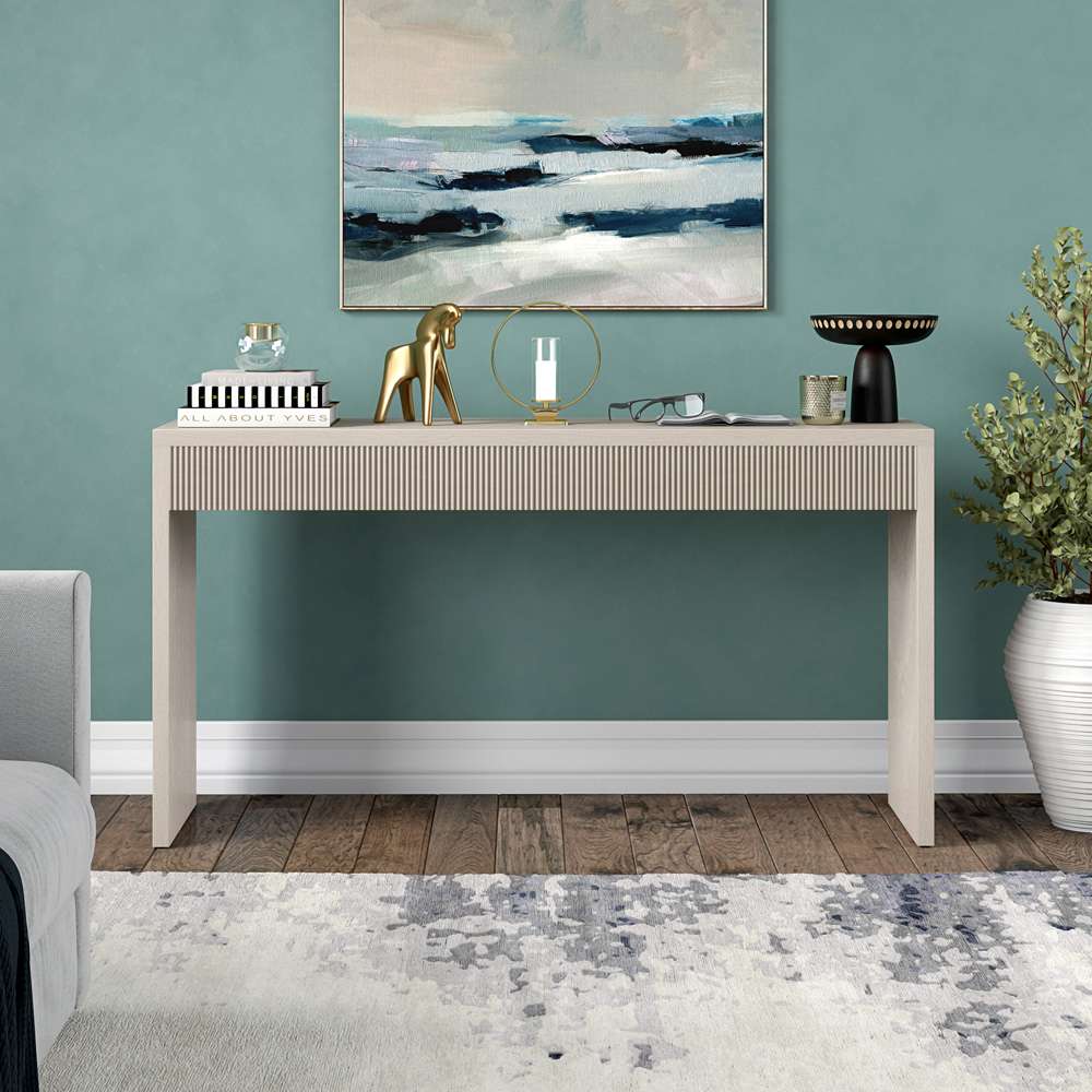 Hudson & Canal - Lawrence 55in Wide Rectangular Console Table in Alder White - AT2055 veiw 5