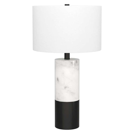 Hudson & Canal - Liana 24in Tall Table Lamp with Fabric Shade in Marble/Black/White - TL2021 veiw 1