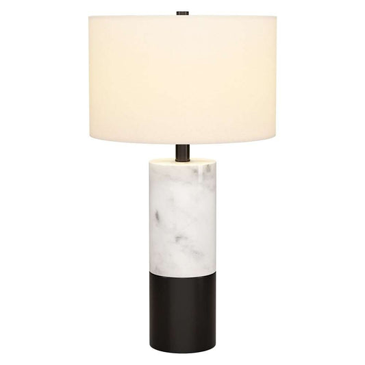 Hudson & Canal - Liana 24in Tall Table Lamp with Fabric Shade in Marble/Black/White - TL2021 veiw 2