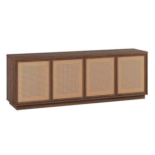 Hudson & Canal - Pryce Rectangular TV Stand for TVs up to 78in in Satin Walnut - TV2025 veiw 1