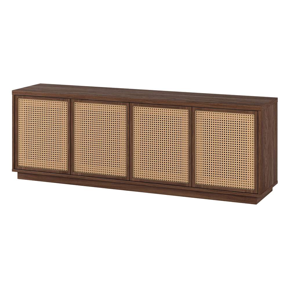 Hudson & Canal - Pryce Rectangular TV Stand for TVs up to 78in in Satin Walnut - TV2025 veiw 3