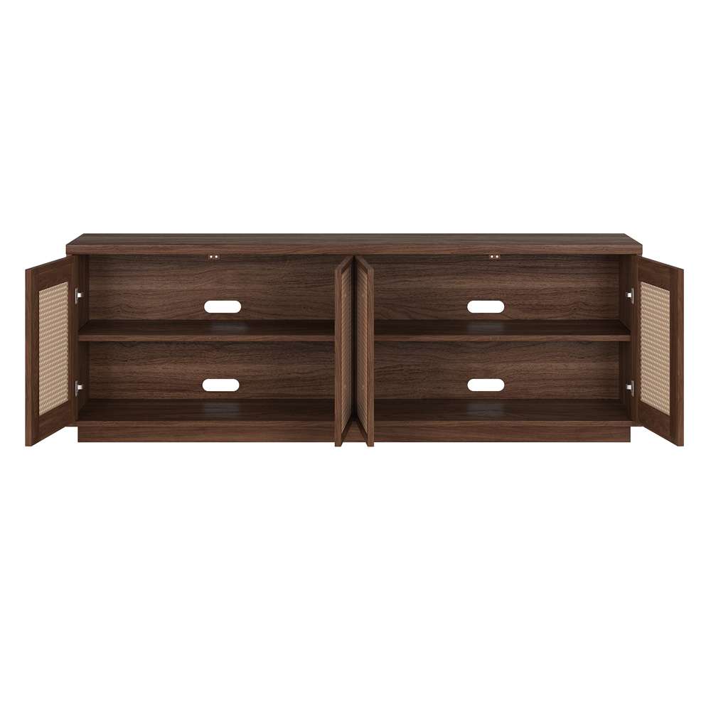 Hudson & Canal - Pryce Rectangular TV Stand for TVs up to 78in in Satin Walnut - TV2025 veiw 4