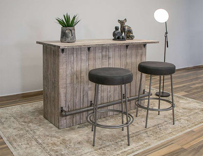 IFD - Frida - Wooden Frame & Metal Base, 24in Stool - IUP802-STL24-211 veiw 2