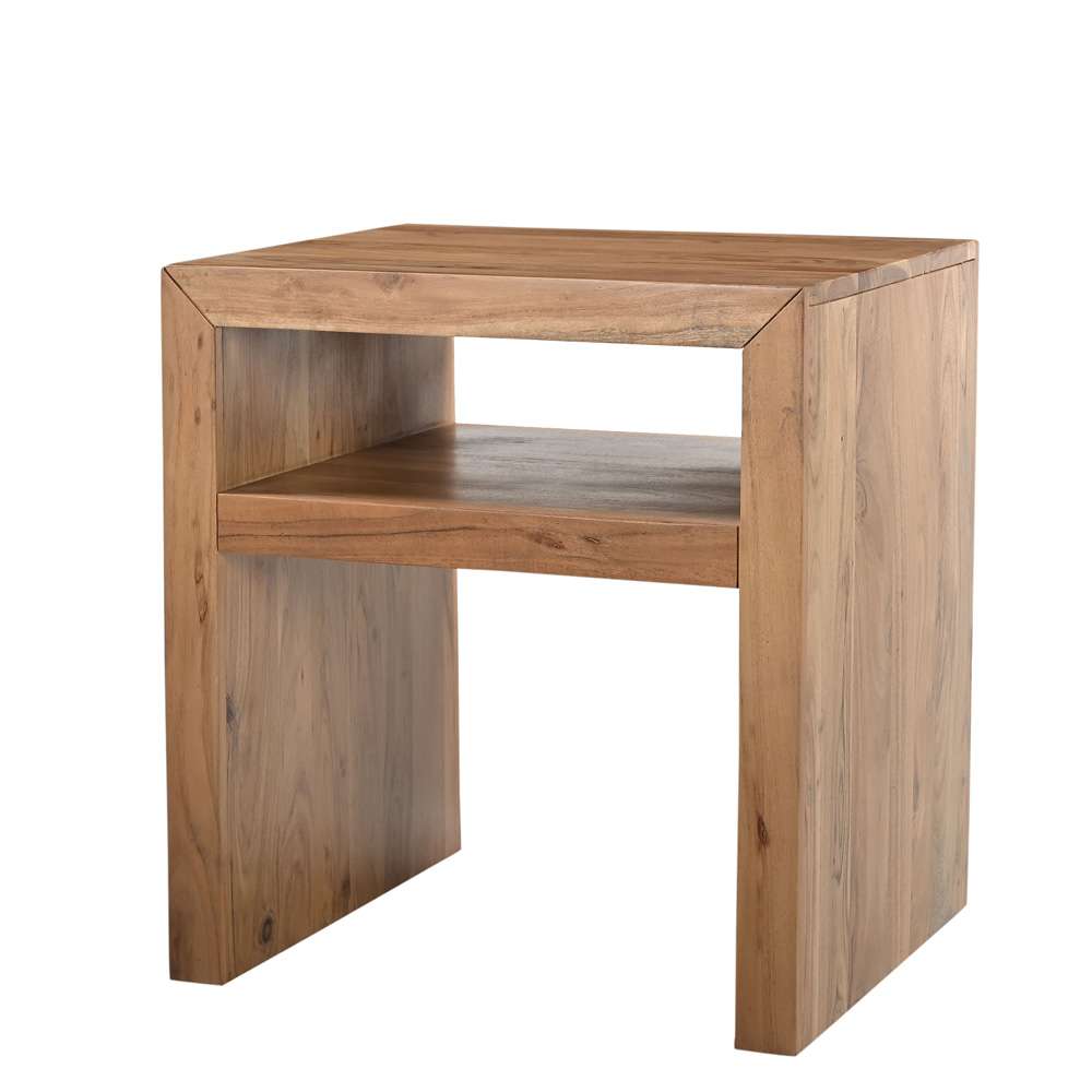 Jofran - Dev Modern Mitered Angle Solid Wood End Table with Storage Shelf - 2346-3 veiw 1