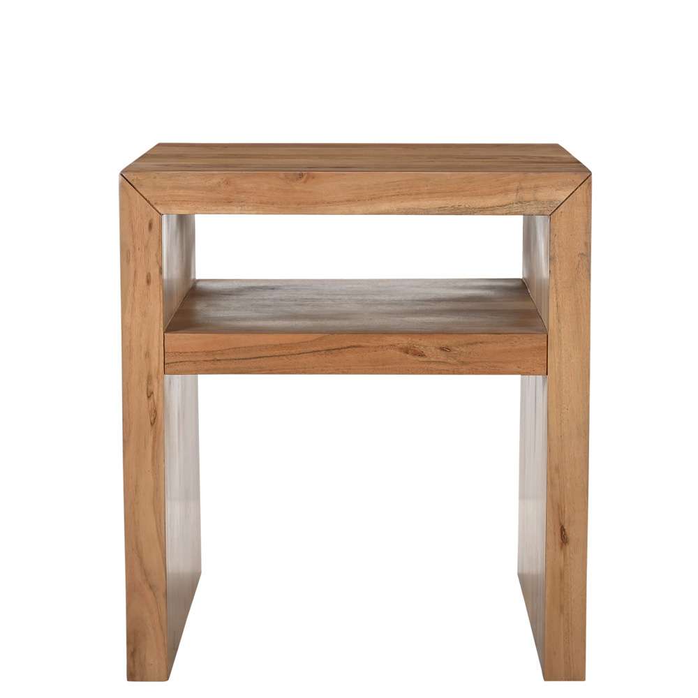 Jofran - Dev Modern Mitered Angle Solid Wood End Table with Storage Shelf - 2346-3 veiw 2