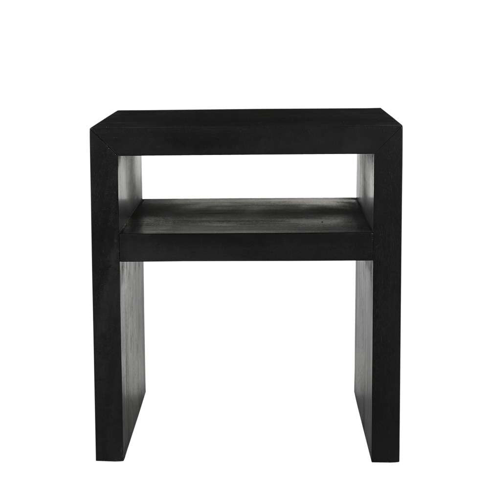 Jofran - Dev Modern Mitered Angle Solid Wood End Table with Storage Shelf - 2347-3 veiw 2