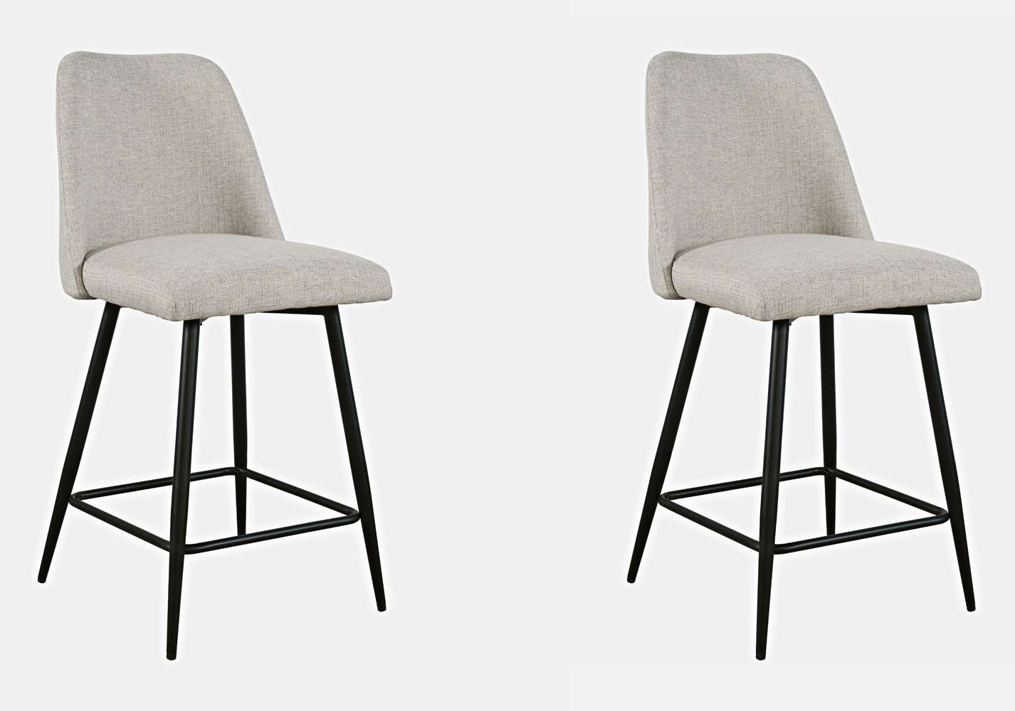 Jofran - Macey Contemporary Modern Upholstered Counter Barstool (Set of 2) - 2271-MACEYSTNAT veiw 1