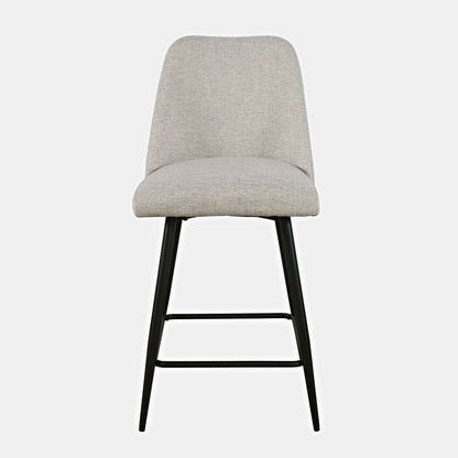 Jofran - Macey Contemporary Modern Upholstered Counter Barstool (Set of 2) - 2271-MACEYSTNAT veiw 2