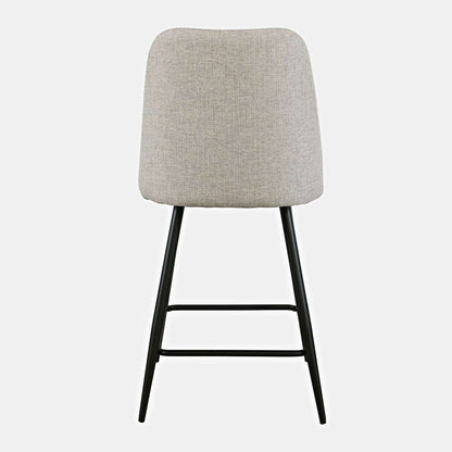 Jofran - Macey Contemporary Modern Upholstered Counter Barstool (Set of 2) - 2271-MACEYSTNAT veiw 3