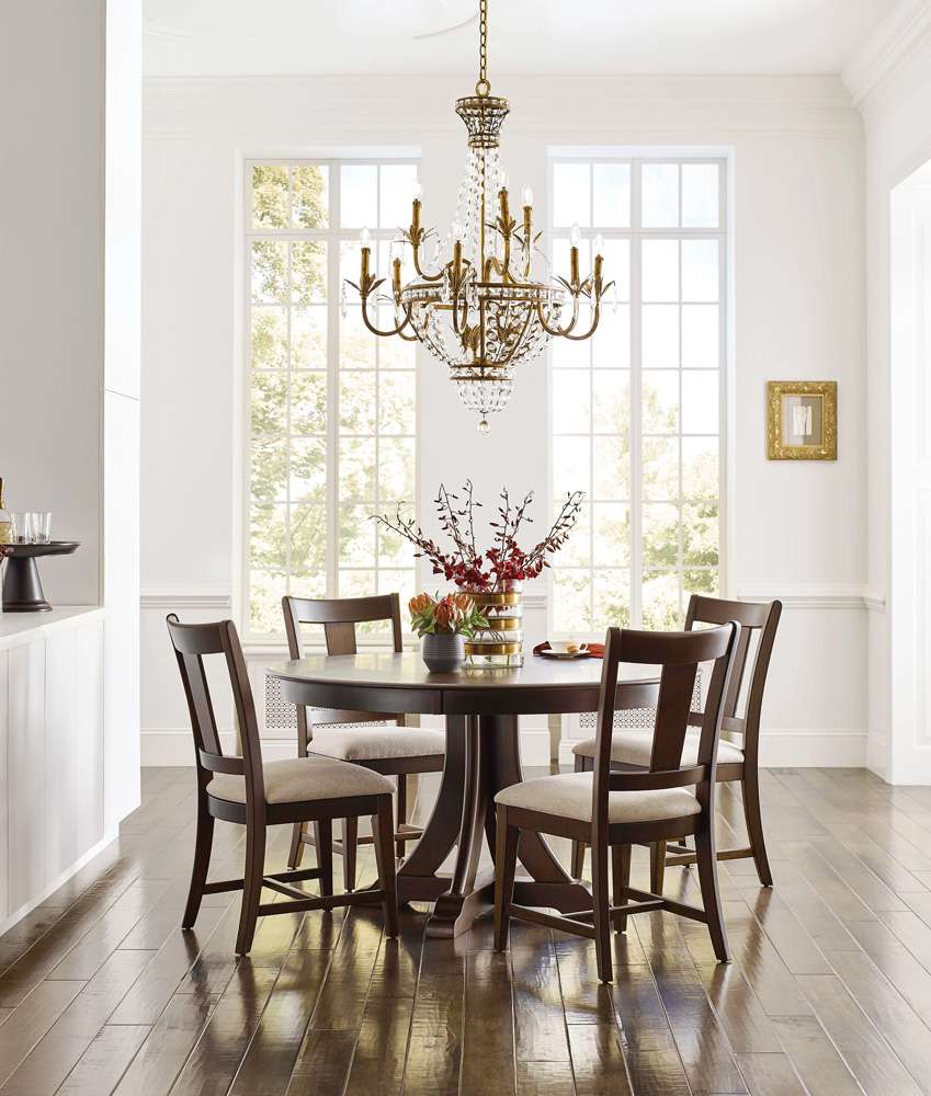 Kincaid Furniture - Kafe 44in Round Quad Table, Mocha - 317-705M veiw 2