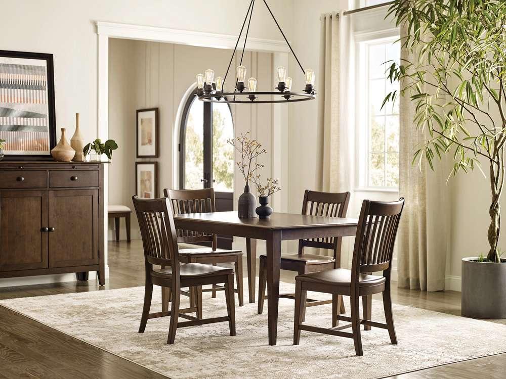 Kincaid Furniture - Kafe 60in Rectangular Leg Table, Mocha - 317-744M veiw 3