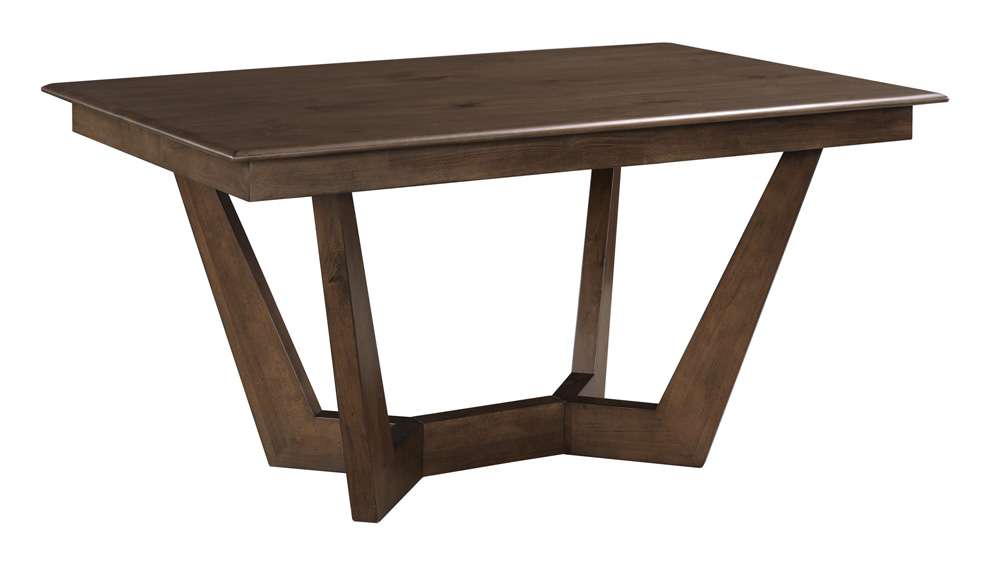 Kincaid Furniture - Kafe 60in Rectangular Trestle Table Pkg, Mocha - 317-746MP veiw 1