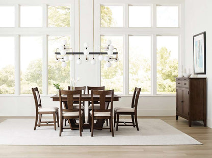 Kincaid Furniture - Kafe 60in Rectangular Trestle Table Pkg, Mocha - 317-746MP veiw 2