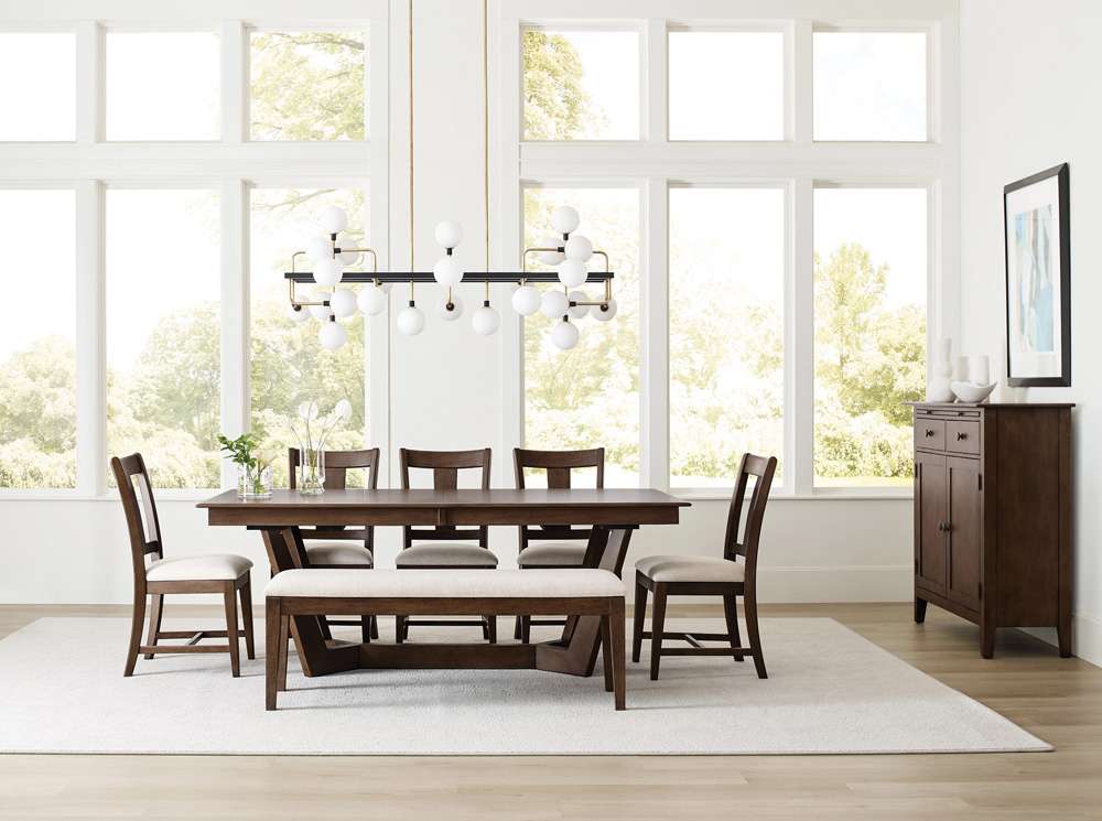 Kincaid Furniture - Kafe Upholstered Dining Bench, Mocha - 317-480M veiw 3