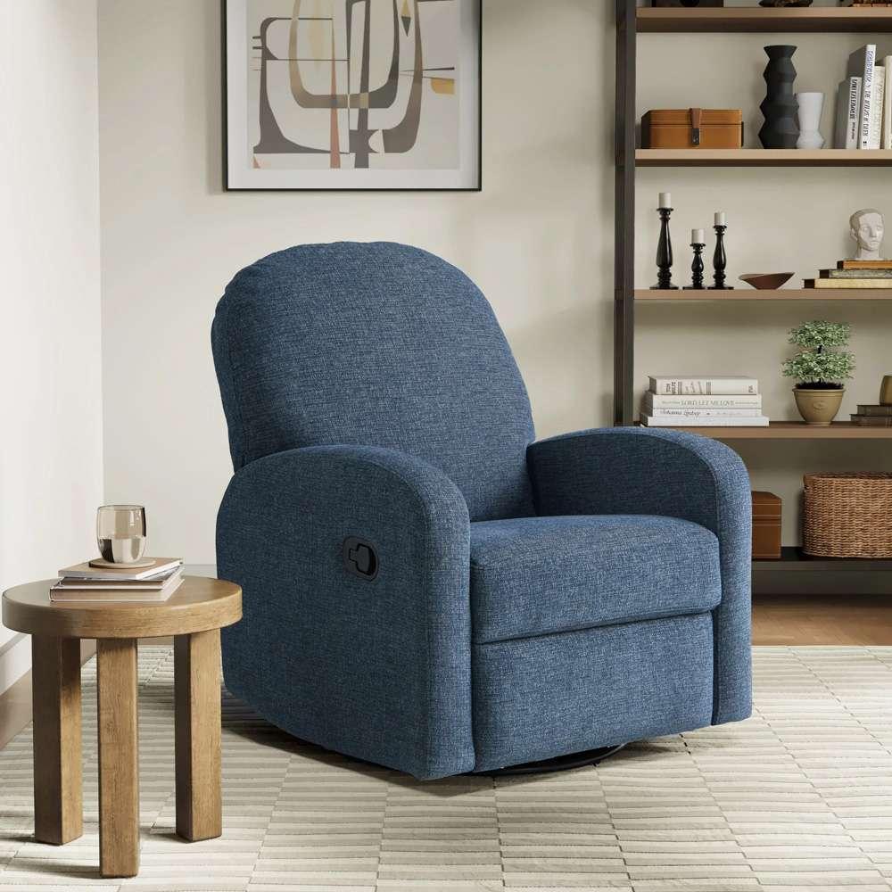 Lifestyle Solutions - Pomeroy Swivel Rocker Recliner Blue - 231A011BLU veiw 4
