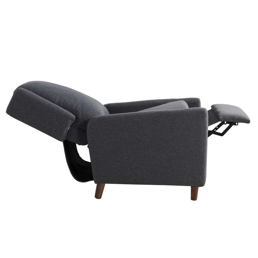 Lifestyle Solutions - Relax A Lounger Clarence Pushback Recliner, Charcoal - 215A010CHR veiw 3