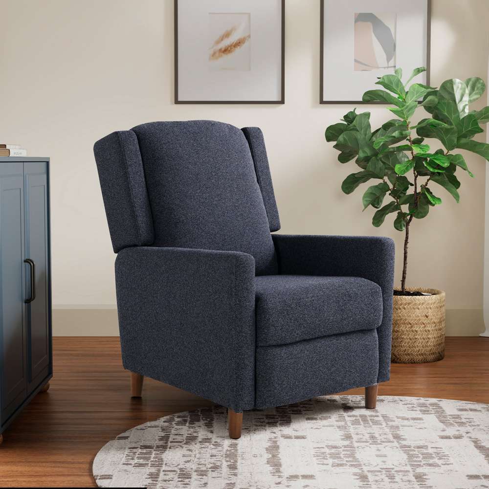 Lifestyle Solutions - Relax A Lounger Clarence Pushback Recliner, Navy - 215A010NVY veiw 7