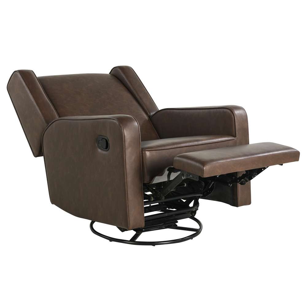 Lifestyle Solutions - Relax A Lounger Einsley Swivel Rocker Recliner, Brown - 231A009BRN veiw 2