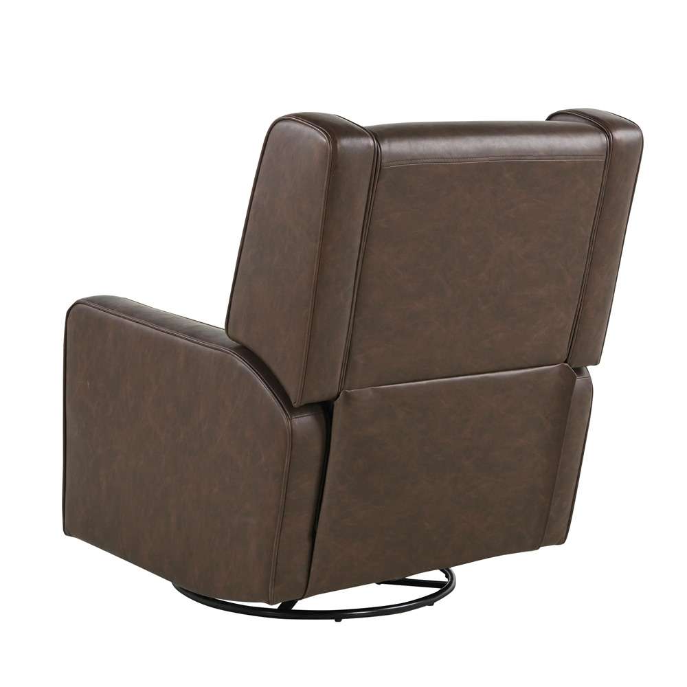 Lifestyle Solutions - Relax A Lounger Einsley Swivel Rocker Recliner, Brown - 231A009BRN veiw 3