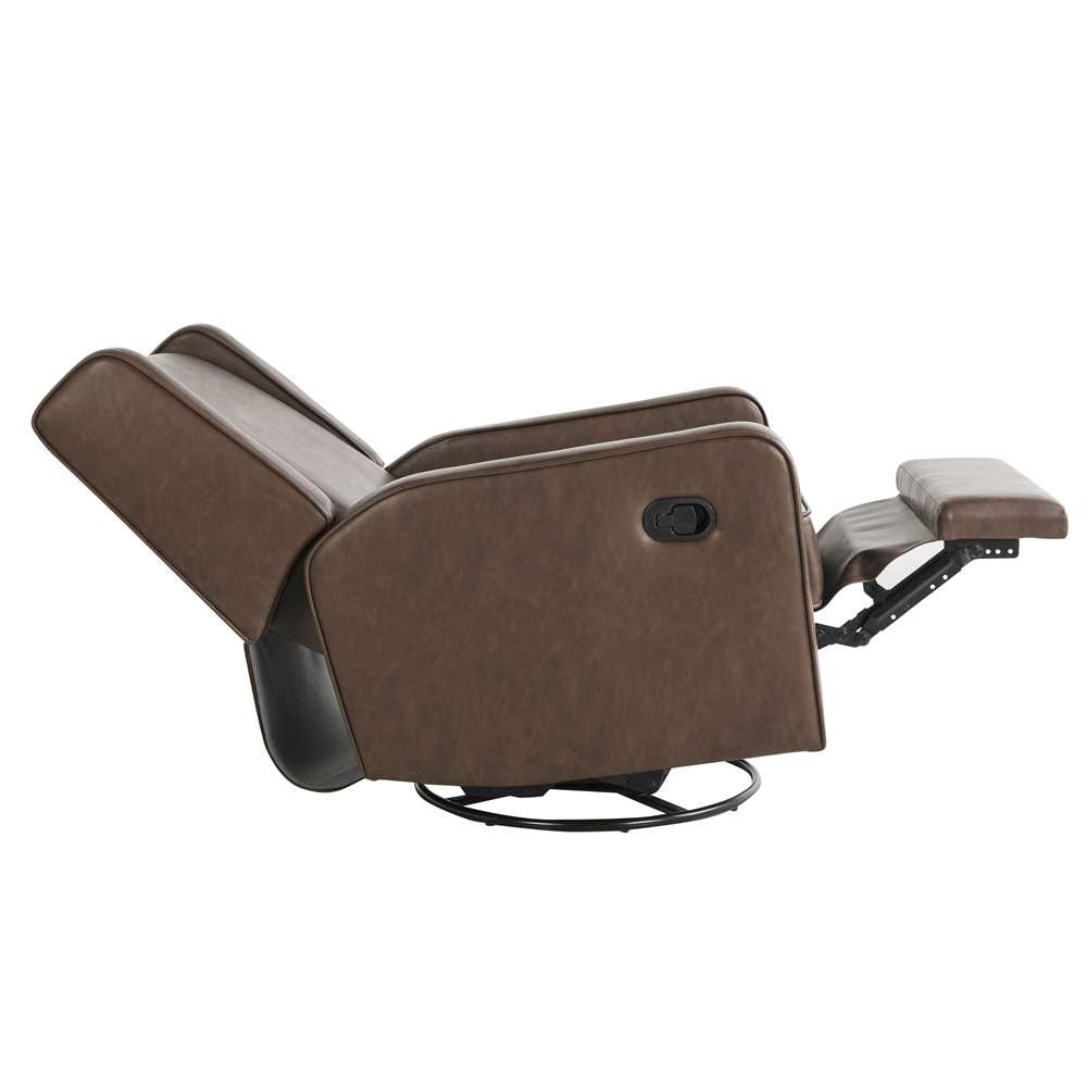 Lifestyle Solutions - Relax A Lounger Einsley Swivel Rocker Recliner, Brown - 231A009BRN veiw 6