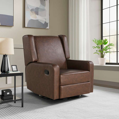 Lifestyle Solutions - Relax A Lounger Einsley Swivel Rocker Recliner, Brown - 231A009BRN veiw 8