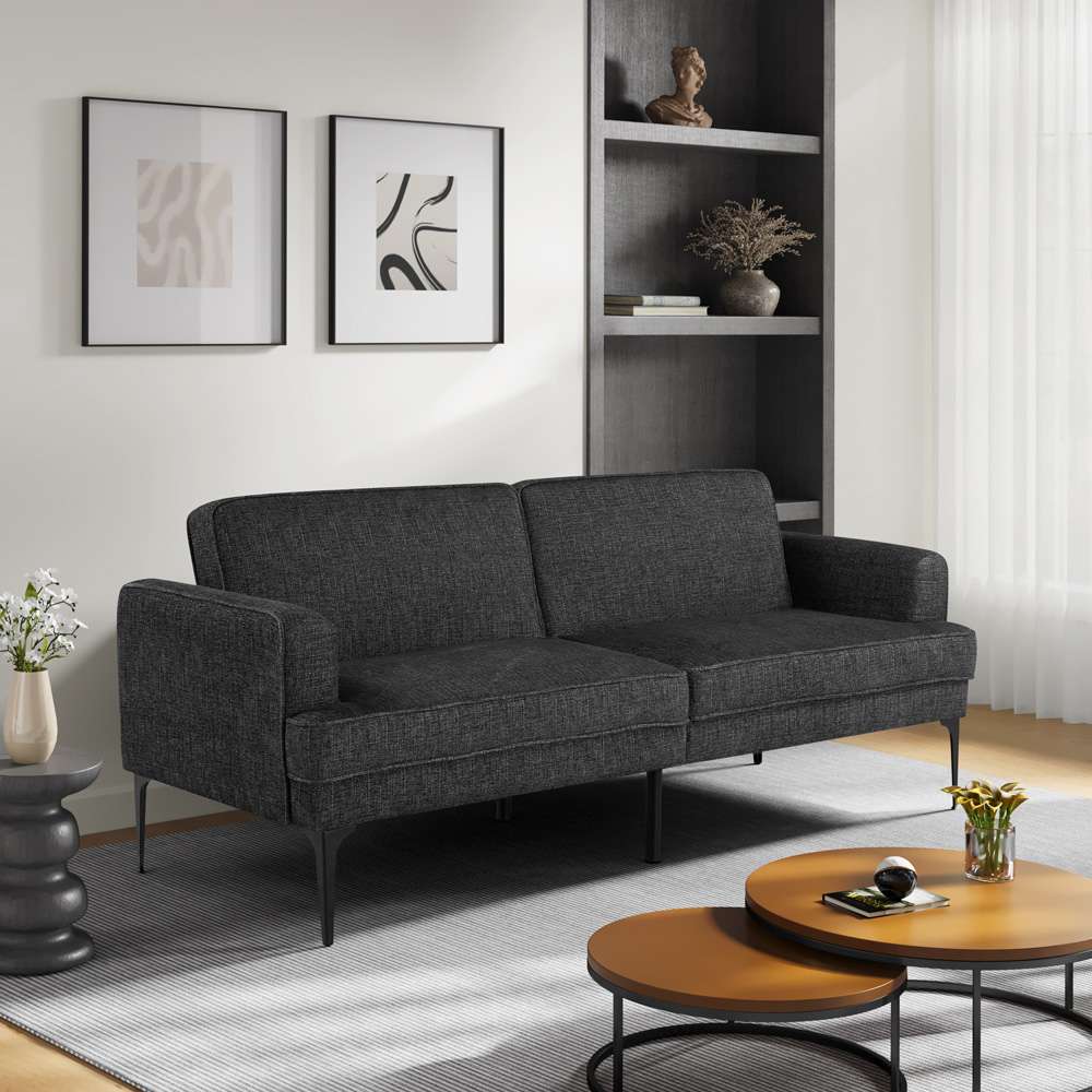 Lifestyle Solutions - Serta Paulson Convertible Sofa, Black - 123A036BLK veiw 2