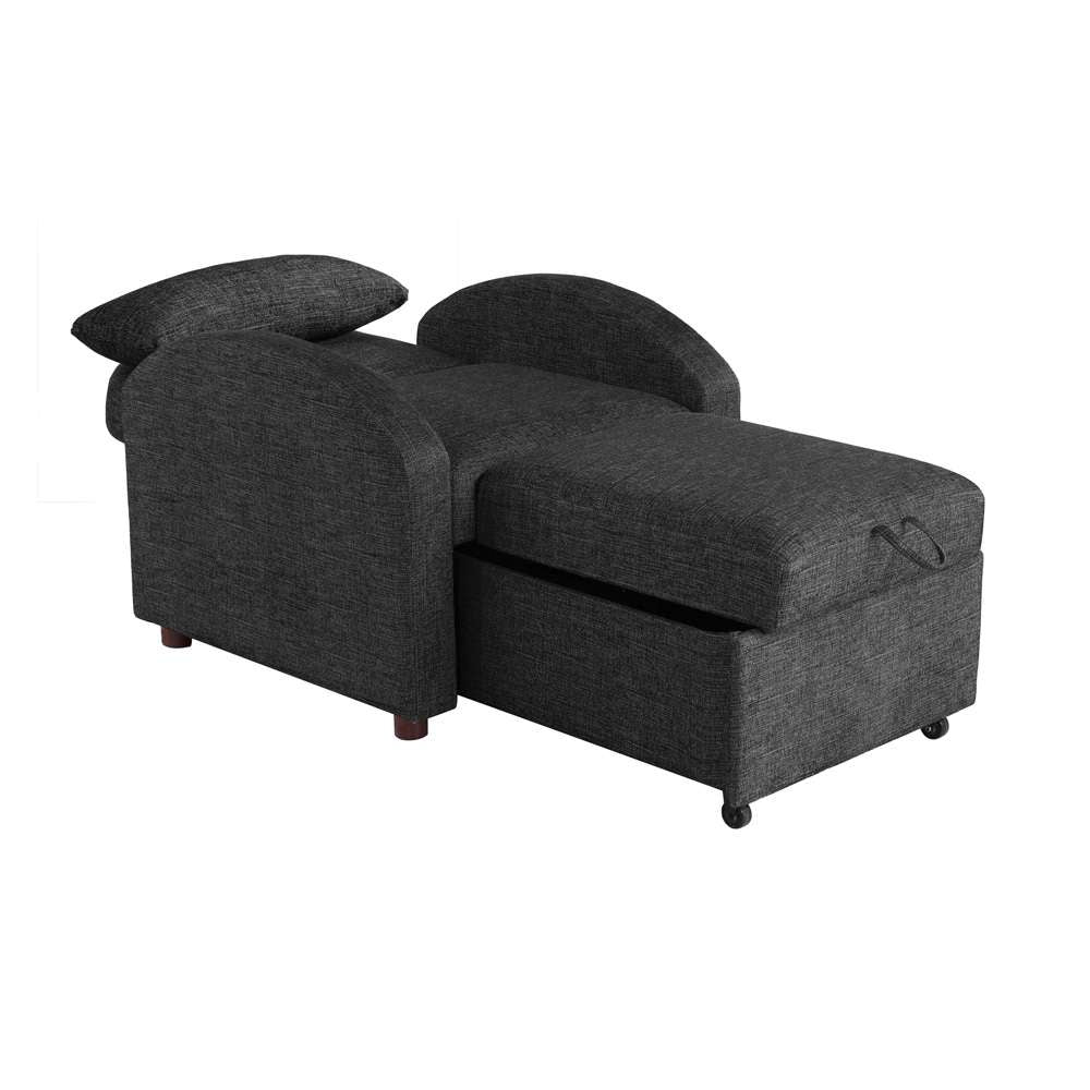 Lifestyle Solutions - Serta Tilson Convertible Chair, Black - 111A027BLK veiw 6