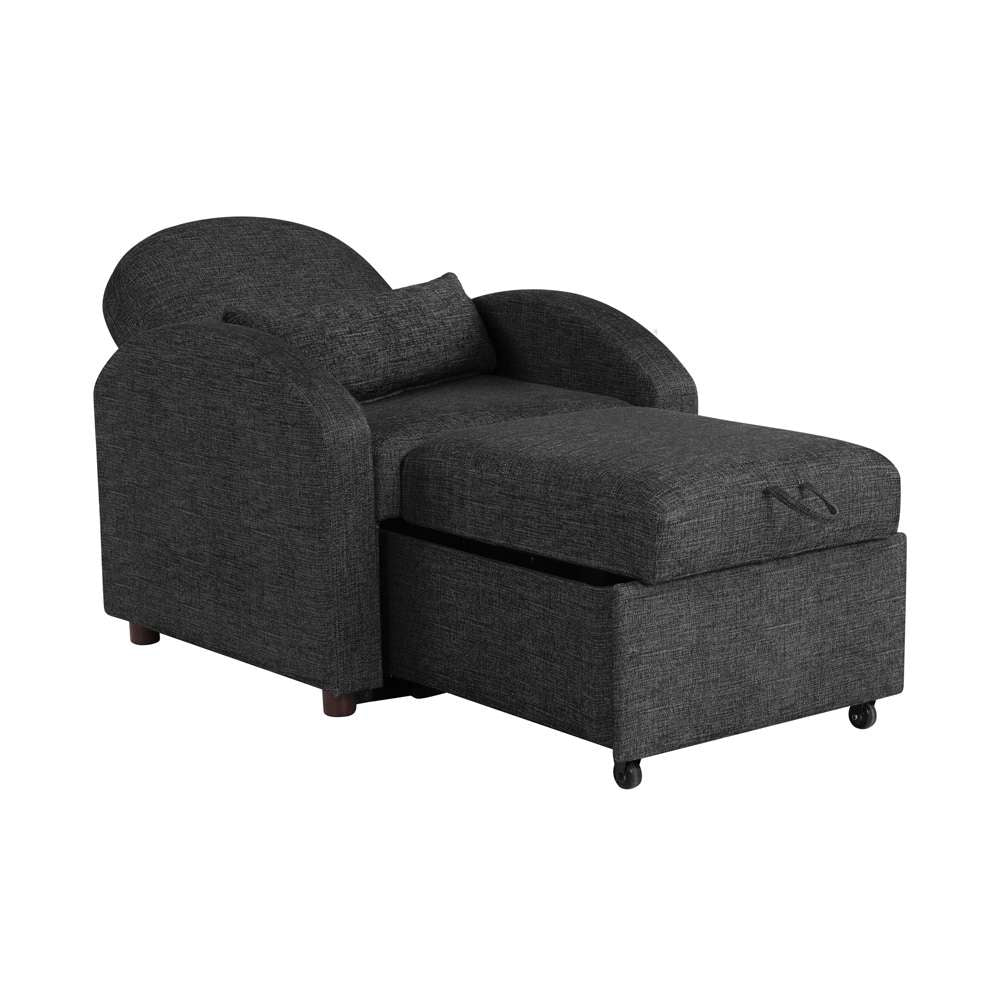 Lifestyle Solutions - Serta Tilson Convertible Chair, Black - 111A027BLK veiw 7