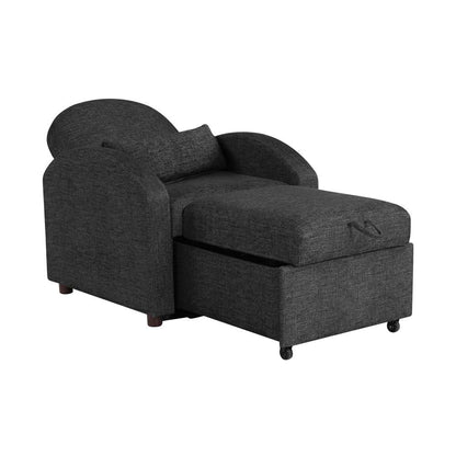 Lifestyle Solutions - Serta Tilson Convertible Chair, Black - 111A027BLK veiw 7