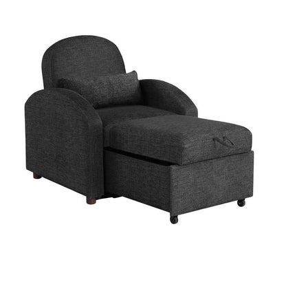 Lifestyle Solutions - Serta Tilson Convertible Chair, Black - 111A027BLK veiw 8