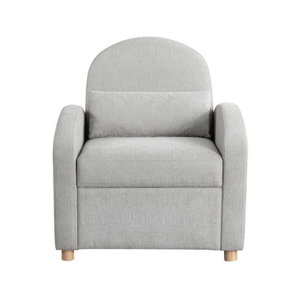 Lifestyle Solutions - Serta Tilson Convertible Chair, Light Gray - 111A027LTG veiw 1