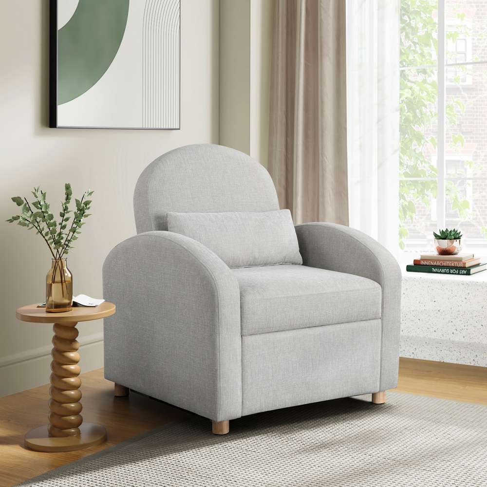 Lifestyle Solutions - Serta Tilson Convertible Chair, Light Gray - 111A027LTG veiw 2