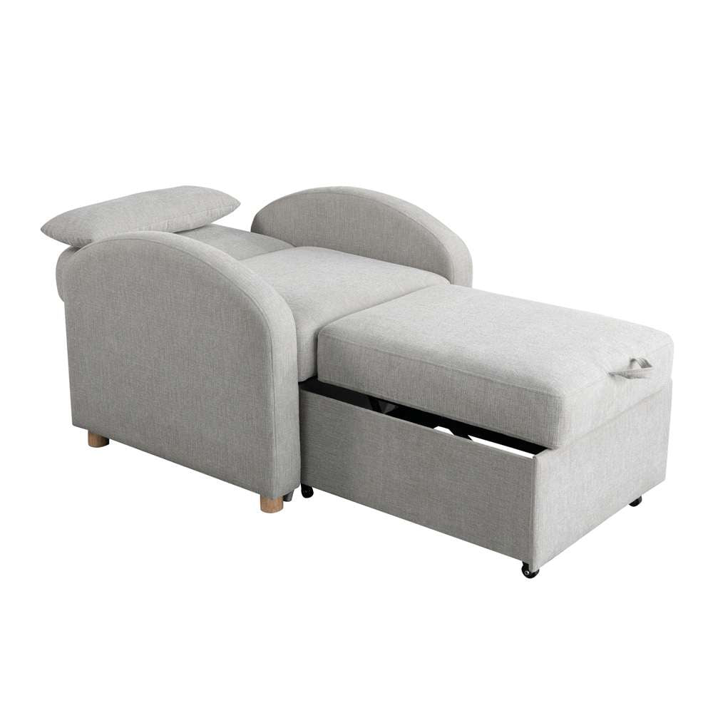 Lifestyle Solutions - Serta Tilson Convertible Chair, Light Gray - 111A027LTG veiw 7