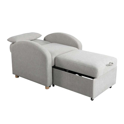 Lifestyle Solutions - Serta Tilson Convertible Chair, Light Gray - 111A027LTG veiw 7