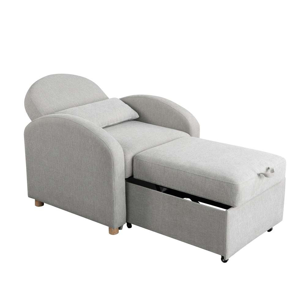 Lifestyle Solutions - Serta Tilson Convertible Chair, Light Gray - 111A027LTG veiw 8
