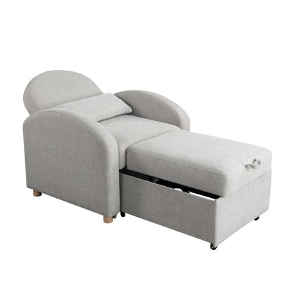 Lifestyle Solutions - Serta Tilson Convertible Chair, Light Gray - 111A027LTG veiw 8
