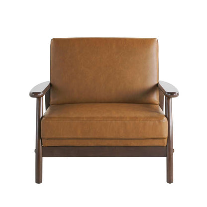 Lifestyle Solutions - Studio Living Arlene Vegan Leather Accent Chair, Carmel - 171A010CAR veiw 1